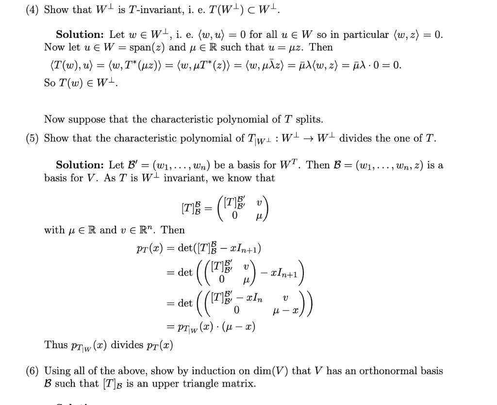 Exercise 8 Let V Be An Inner Product Space And T Chegg Com