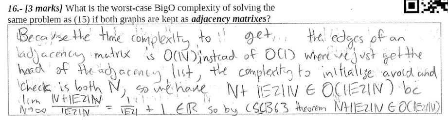 Solved Time complexity about graph. Does anyone know the | Chegg.com