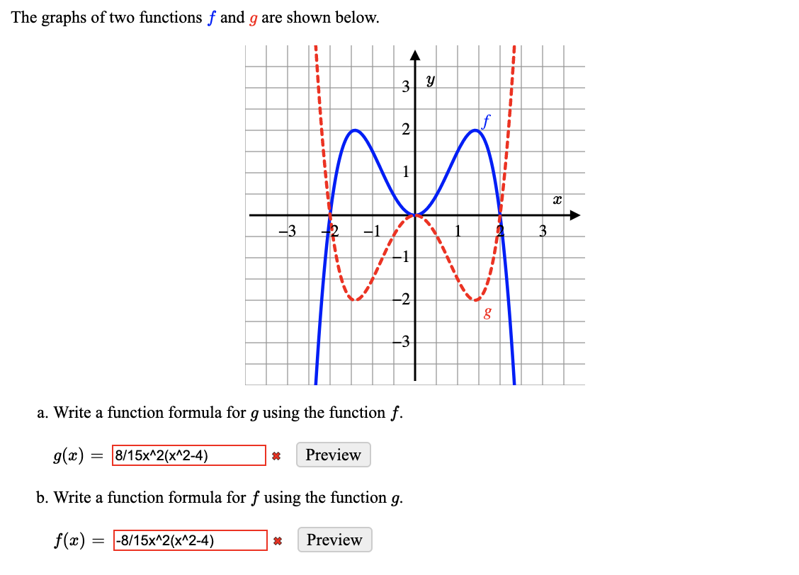 Solved The Graphs Of Two Functions F And G Are Shown Belo Chegg Com