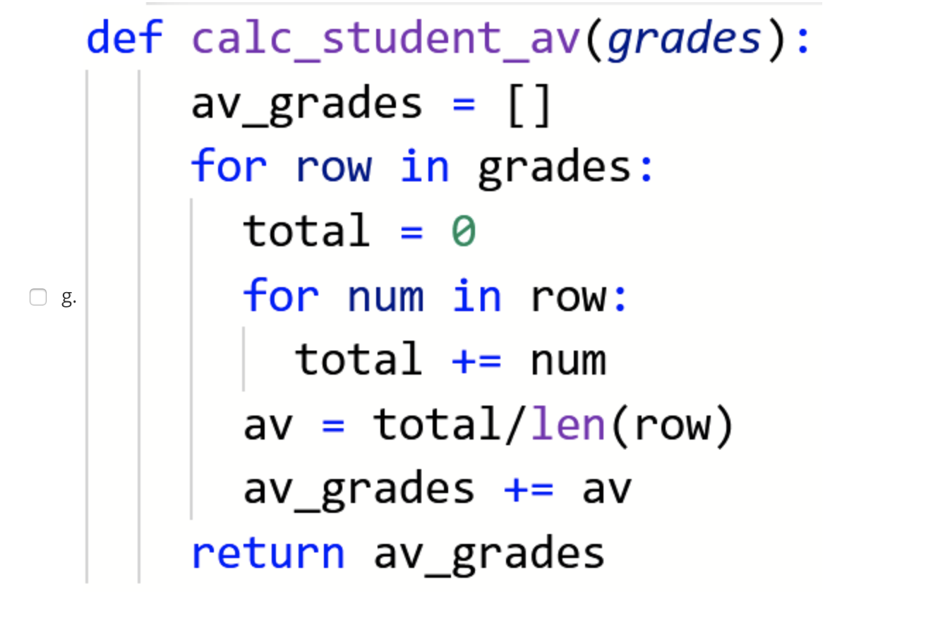 Solved A teaching assistant has an array with the grades of | Chegg.com