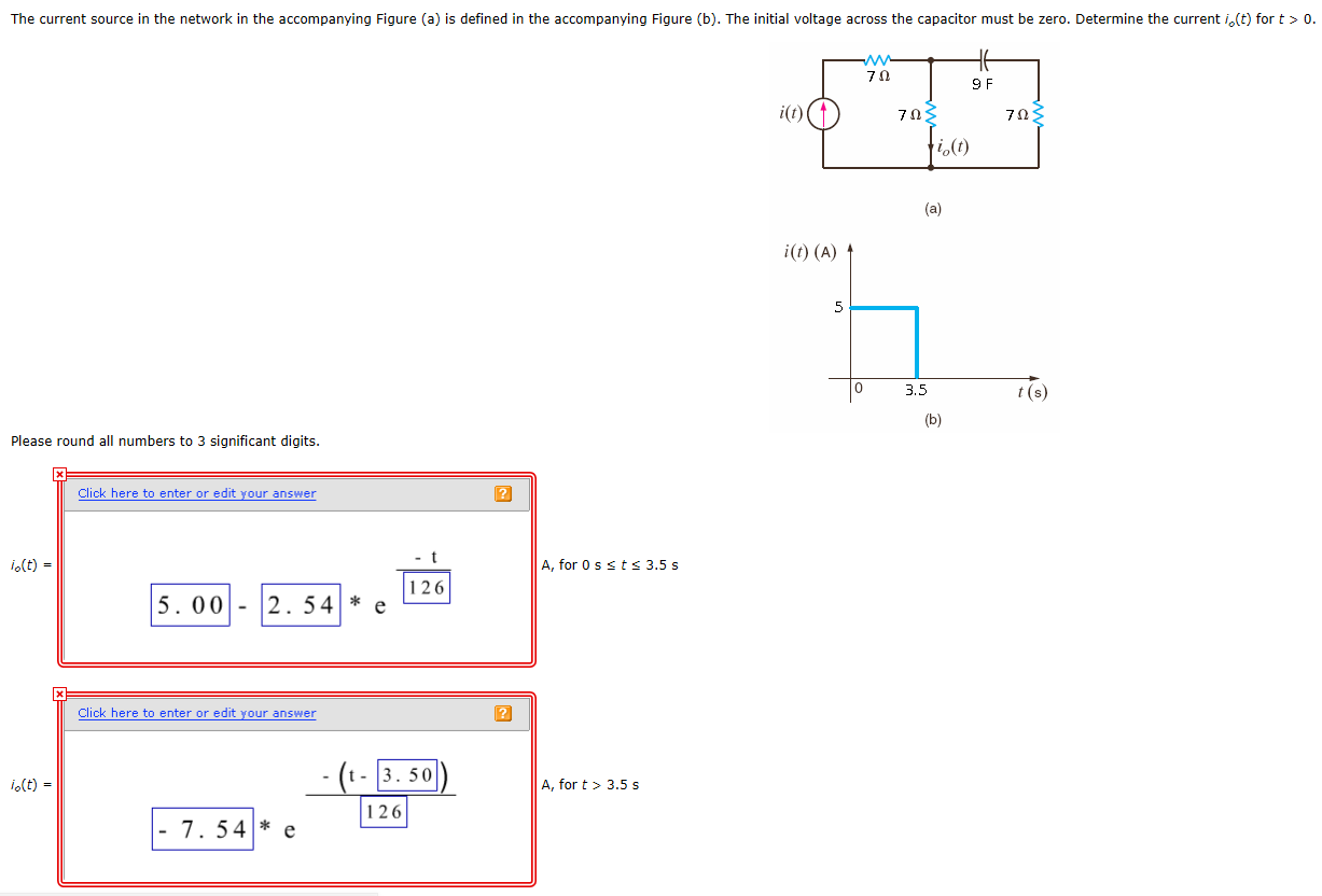 Solved The current source in the network in the accompanying | Chegg.com