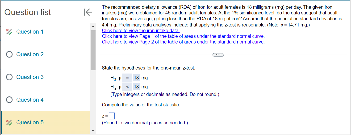 Solved Question list Question 1 Question 2 Question 3 | Chegg.com
