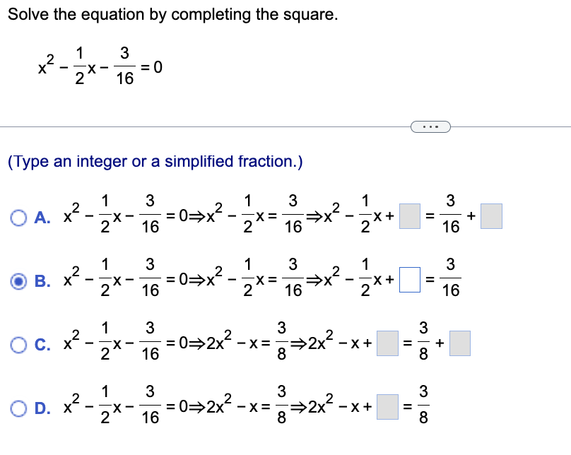 Solved Solve The Equation By Completing The Square. 