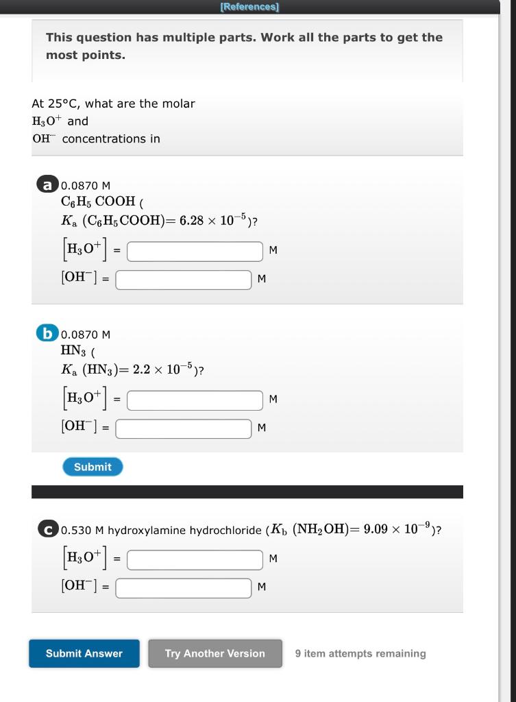 Solved [References] This question has multiple parts. Work | Chegg.com