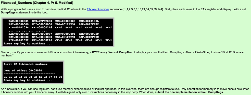 Solved Fibonacci_Numbers (Chapter 4, Pr 5, Modified) Write a | Chegg.com