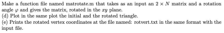 Solved Write a MATLAB code that: (a) Reads the three | Chegg.com