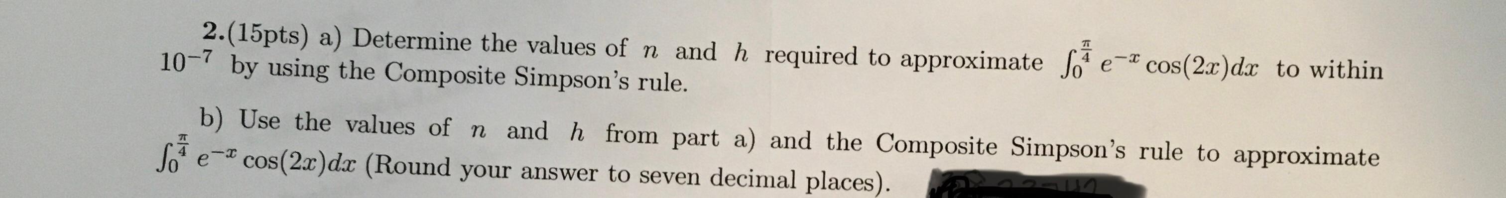 Solved TI 2.(15pts) a) Determine the values of n and h | Chegg.com