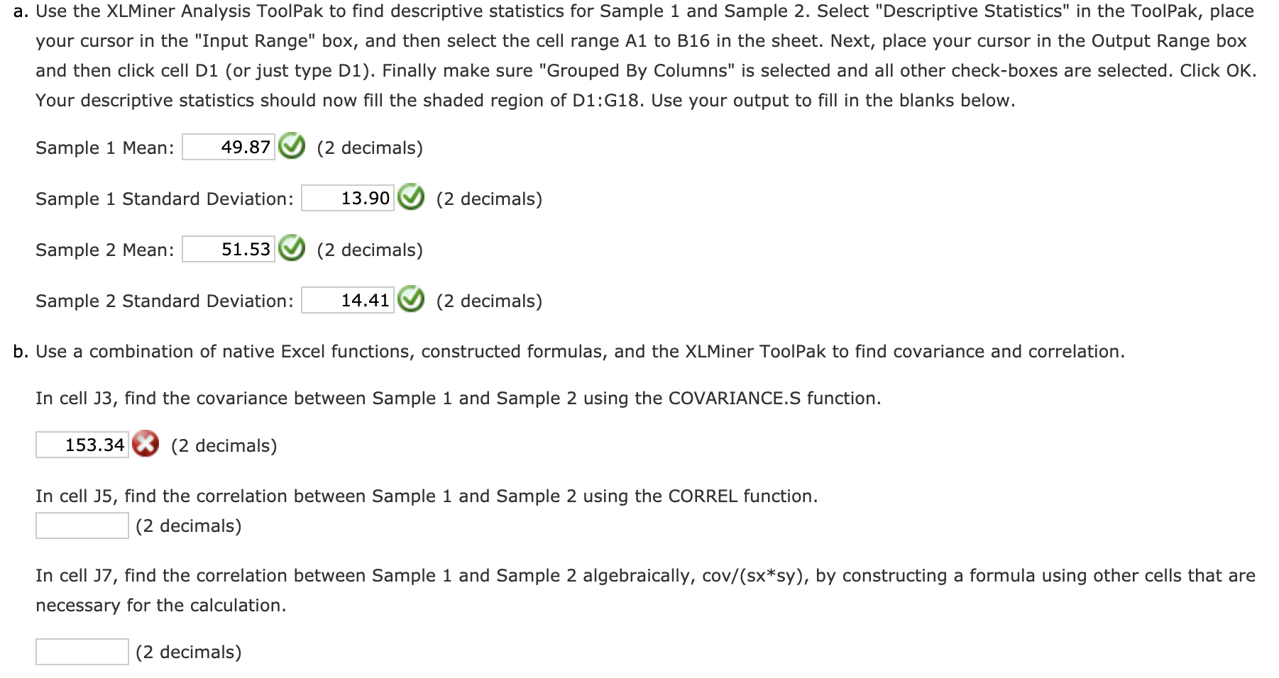 Solved Sample 1 Sample 2 72 86 41 56 49 45 45 51 27 40 72 73