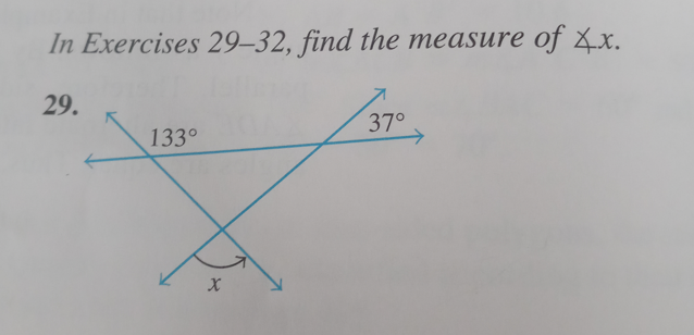 Solved In Exercises 29–32, find the measure of Xx. 29. 37° | Chegg.com