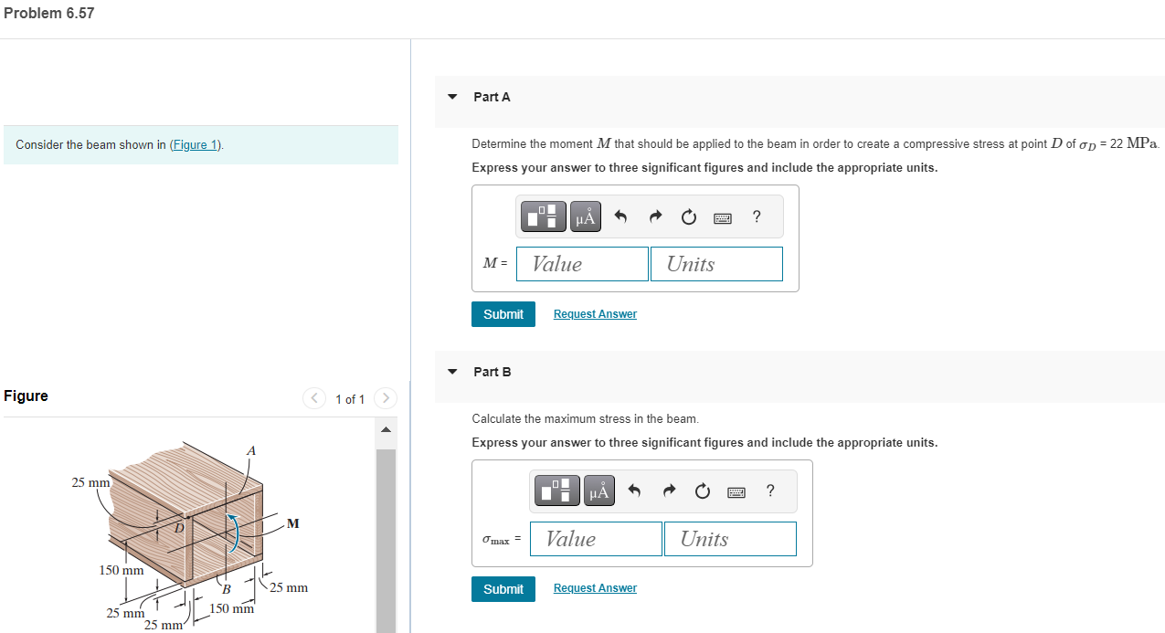 Solved Consider the beam shown in (Figure 1). Determine the | Chegg.com