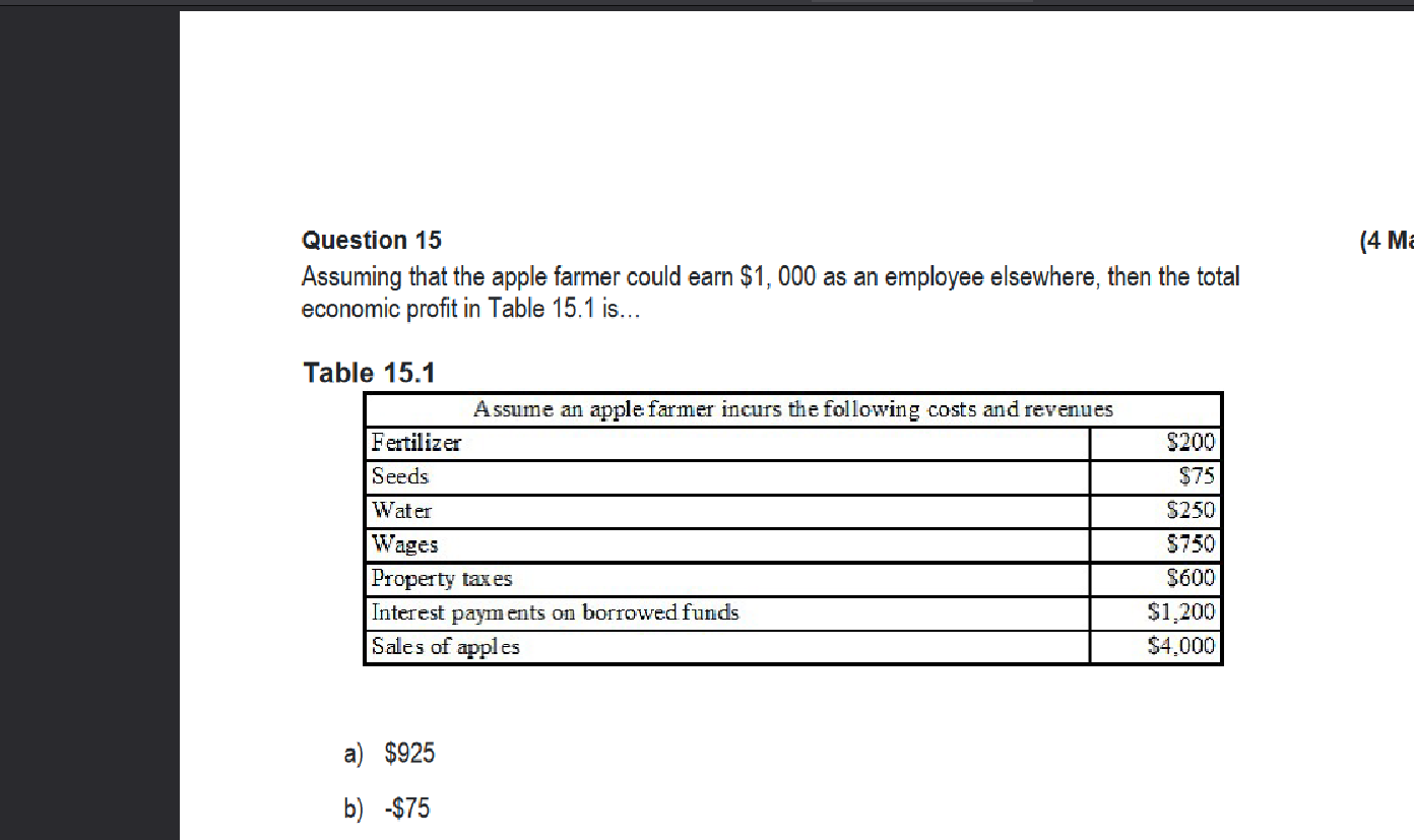Solved Question 11 Suppose you are given the following data | Chegg.com