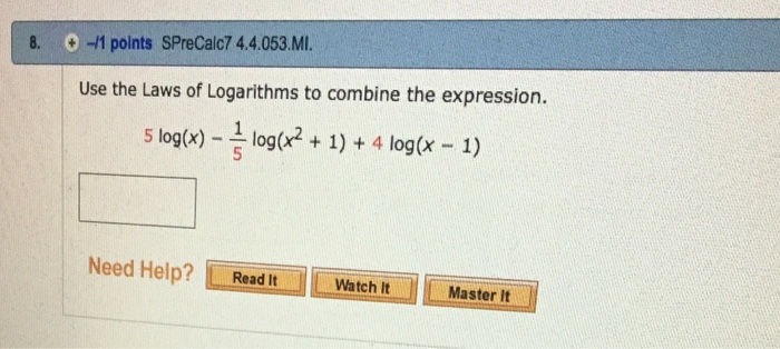 laws of logarithms to combine the expression calculator