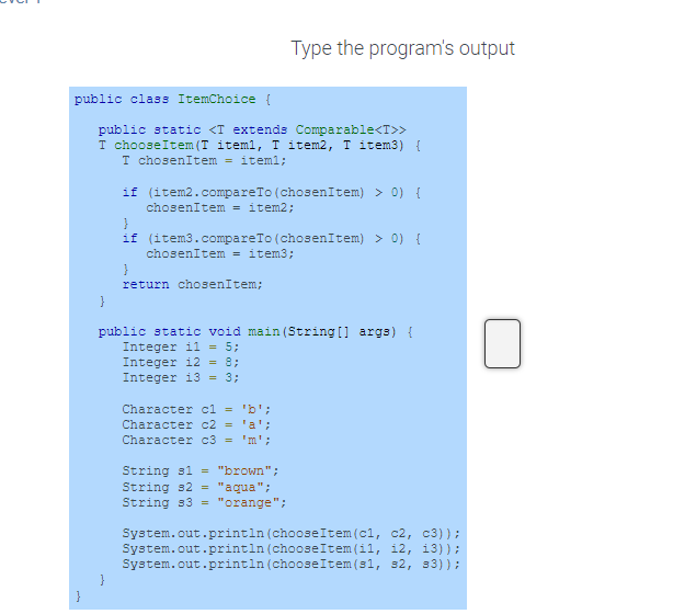 Solved Type the program's output | Chegg.com