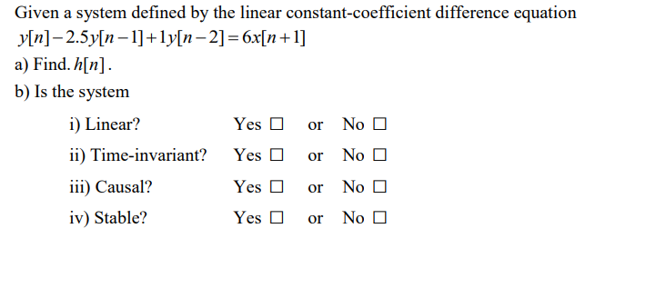Solved Given a system defined by the linear | Chegg.com