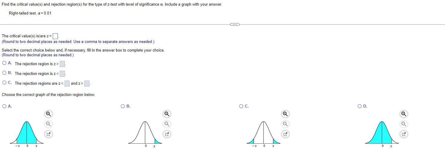 Solved Find the critical value(s) and rejection region(s) | Chegg.com