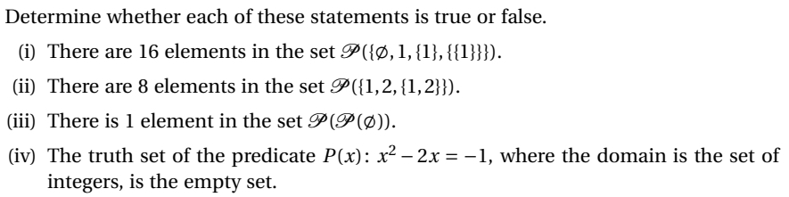 Solved Determine whether each of these statements is true or | Chegg.com