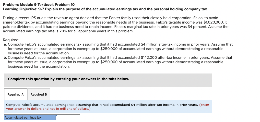 Solved Problem Module 9 Textbook Problem 10 Learning Chegg