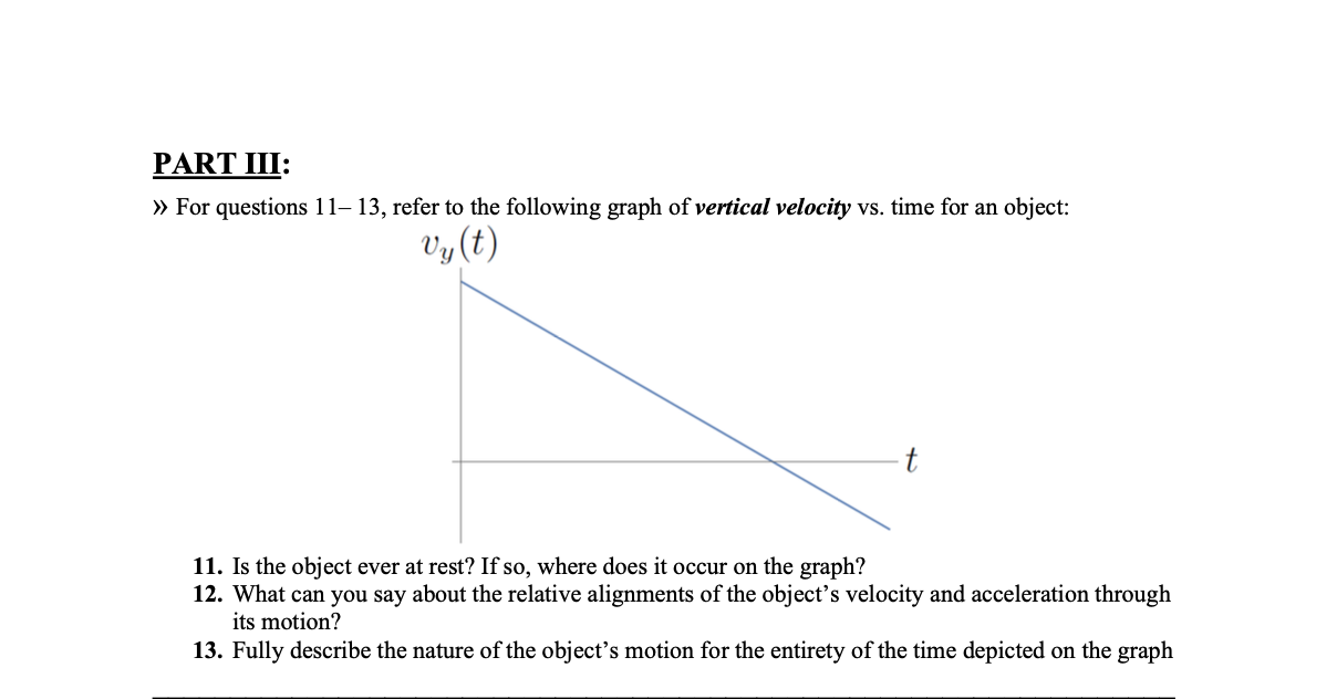 Solved PART III: » For questions 11−13, refer to the | Chegg.com