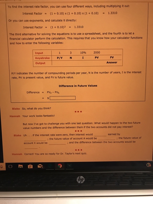 Solved 1 Introduction To The Future Value Of Money Under Chegg