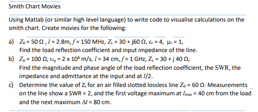 smith chart matlab smith chart matlab