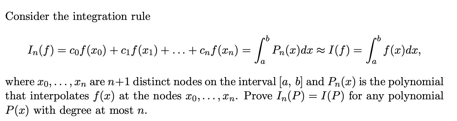 Solved Consider The Integration Rule In F Cof X0 Ci Chegg Com