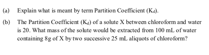 Solved (a) (b) Explain What Is Meant By Term Partition | Chegg.com