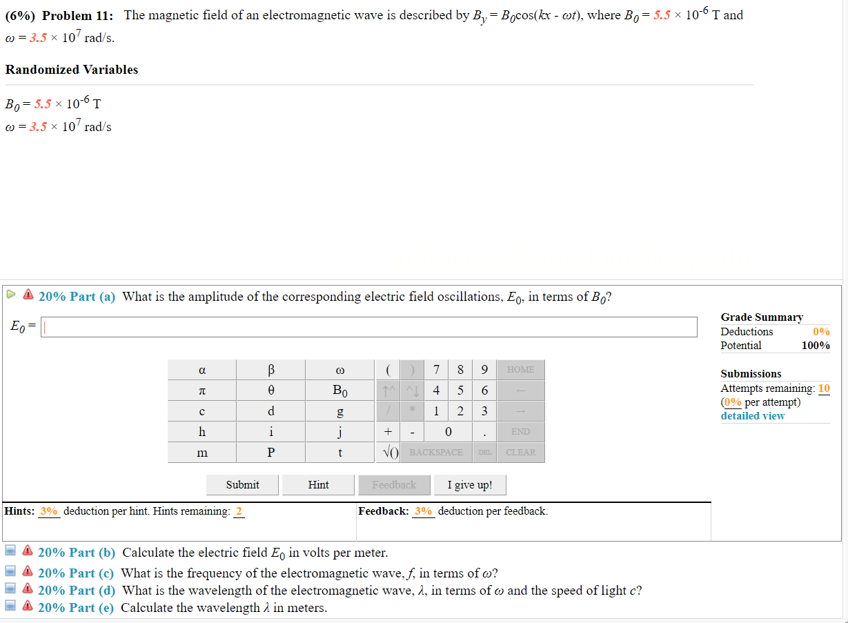 Solved 6 Problem 11 The Magnetic Field Of An Electrom Chegg Com