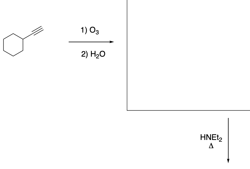 Solved 1) O3 2) H2O HNEt2 | Chegg.com