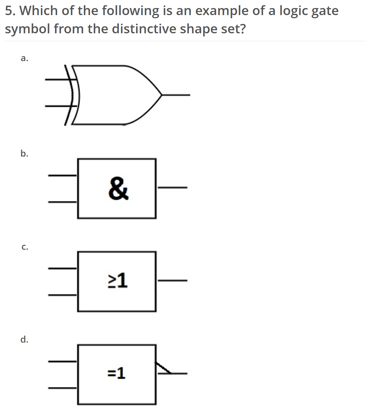 Solved Which of the following is an example of a logic