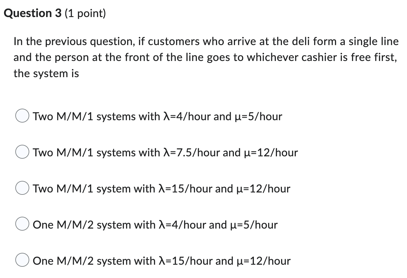 A multipleserver queuing system has a Poisson