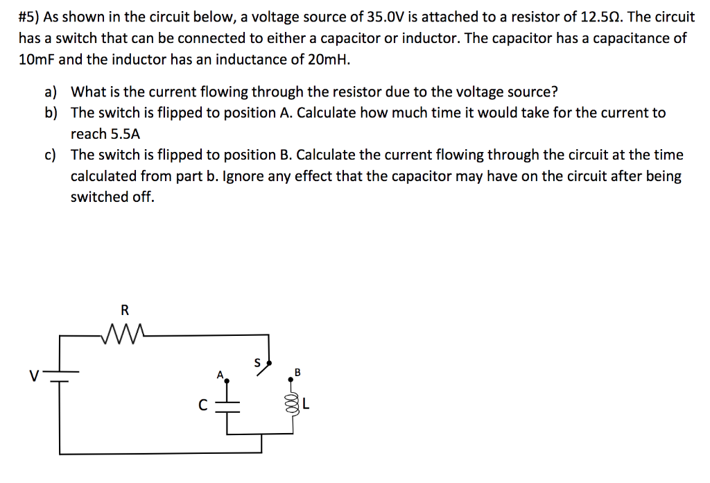 Solved #5) As shown in the circuit below, a voltage source | Chegg.com