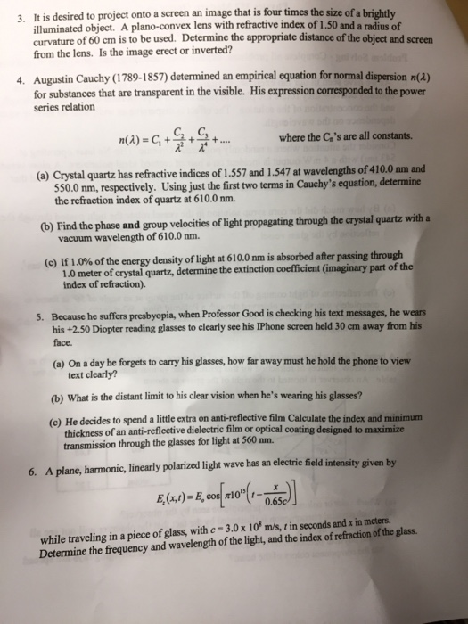 Solved 3. It is desired to project onto a screen an image | Chegg.com