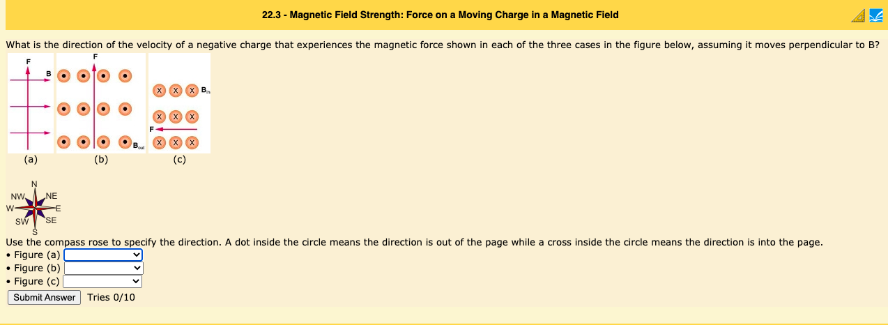 Solved 22.3 - Magnetic Field Strength: Force on a Moving | Chegg.com