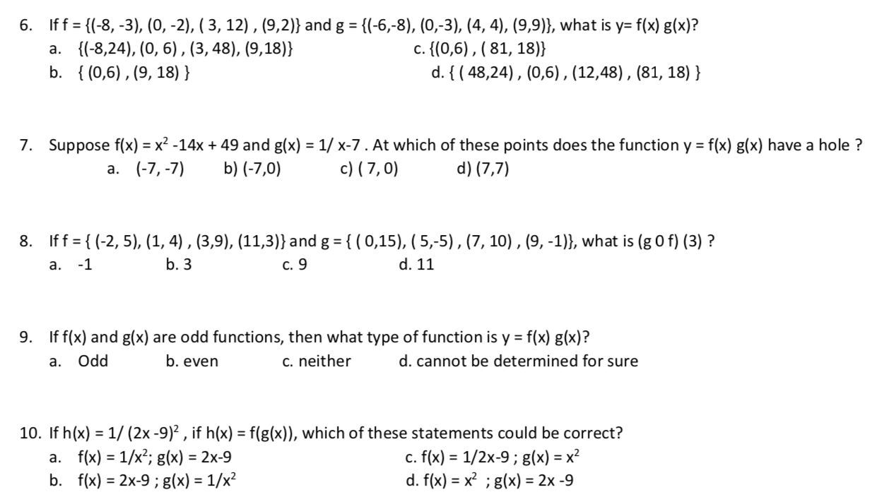 6 If F 8 3 0 2 3 12 9 2 And G Chegg Com