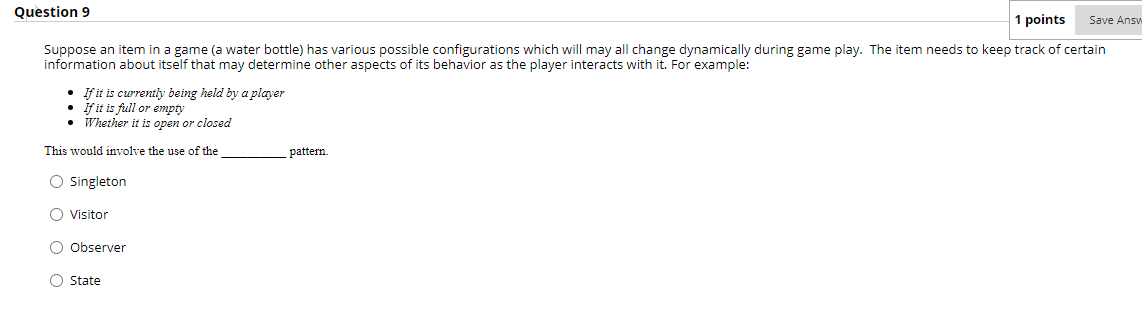 Solved Question 9 1 points Save Answ Suppose an item in a | Chegg.com