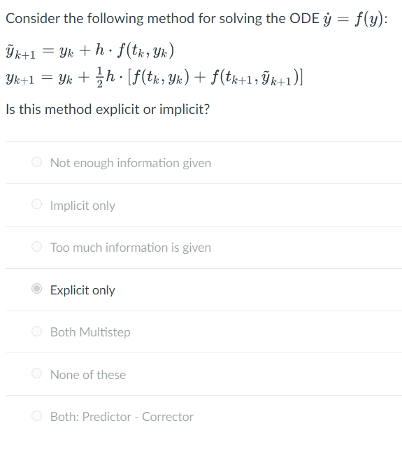 Solved Consider the following method for solving the ODE y = | Chegg.com