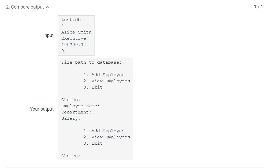 12.9 Program: Employee Database Human Resources has | Chegg.com
