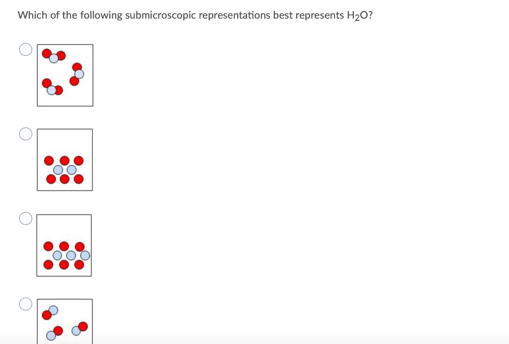 Solved Which of the following submicroscopic representations | Chegg.com