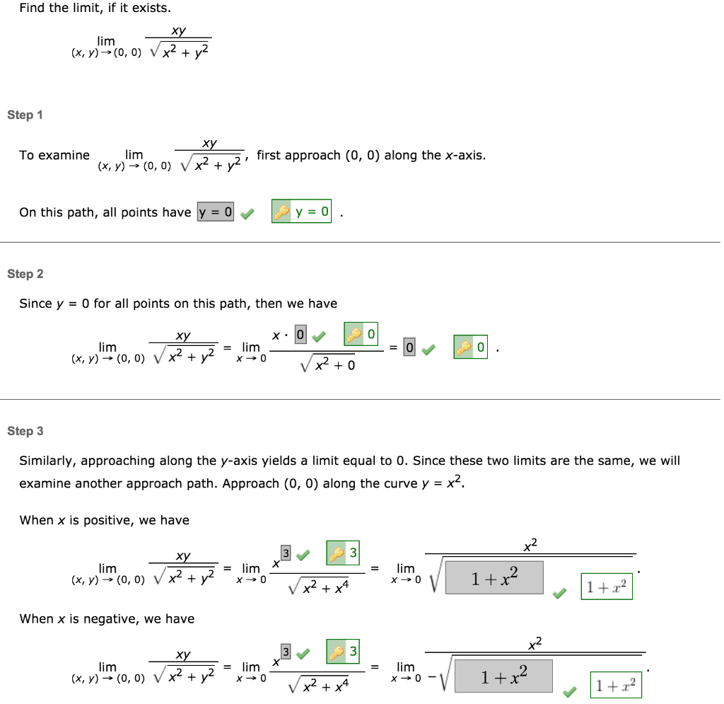 Solved Find The Limit If It Exists ху Lim X Y 0 0 X²