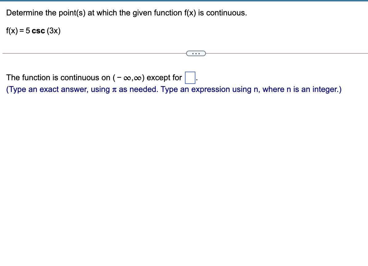 Solved At What Points Is The Following Function Continuous? 