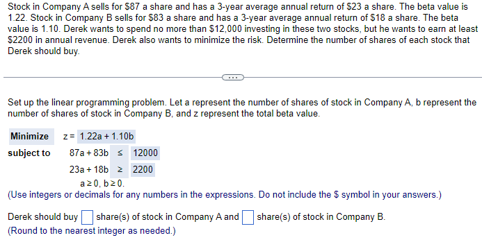 Solved Stock In Company A Sells For $87 A Share And Has A | Chegg.com