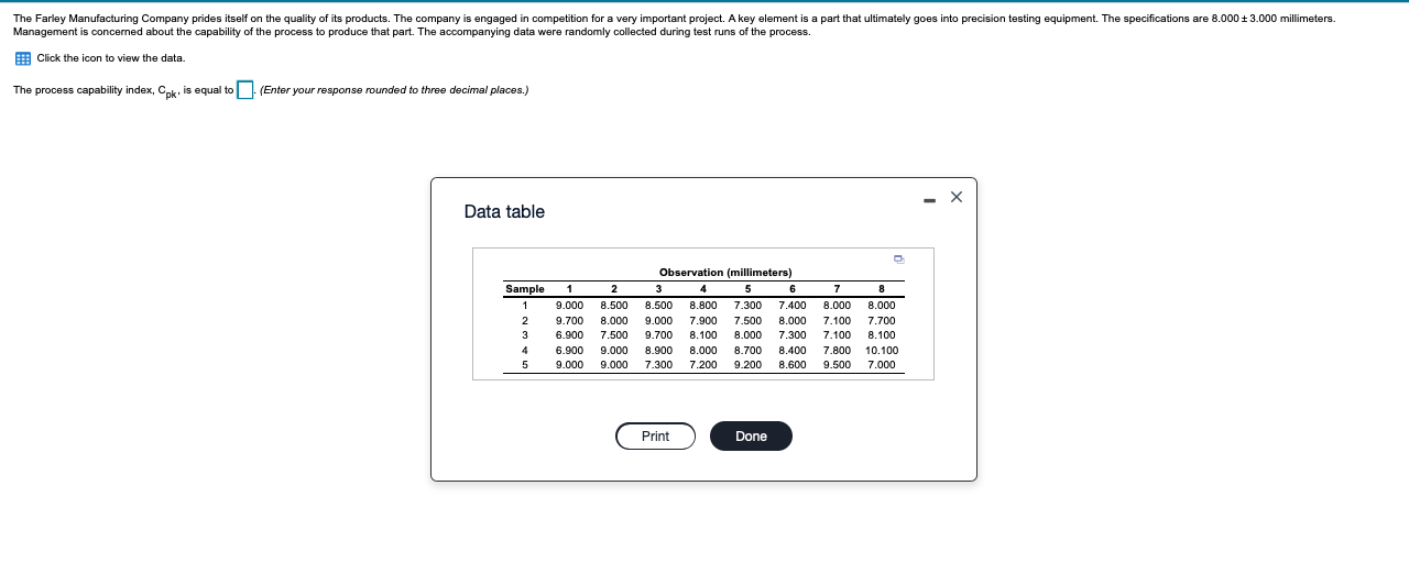 Solved The Farley Manufacturing Company prides itself on the