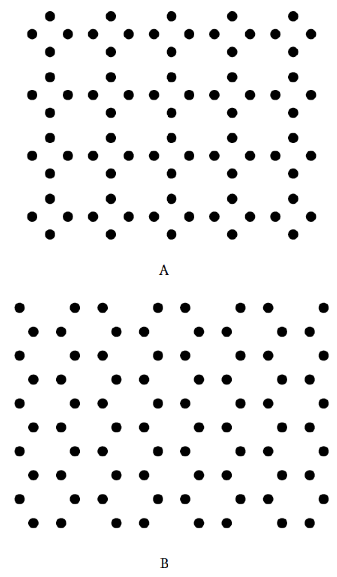 Lattice with atomic basis: Two lattices are shown in | Chegg.com