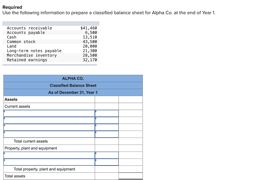 Solved Required Use The Following Information To Prepare A 