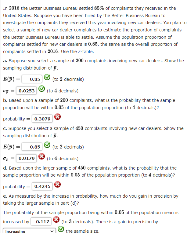 Solved In 2016 the Better Business Bureau settled 85 of