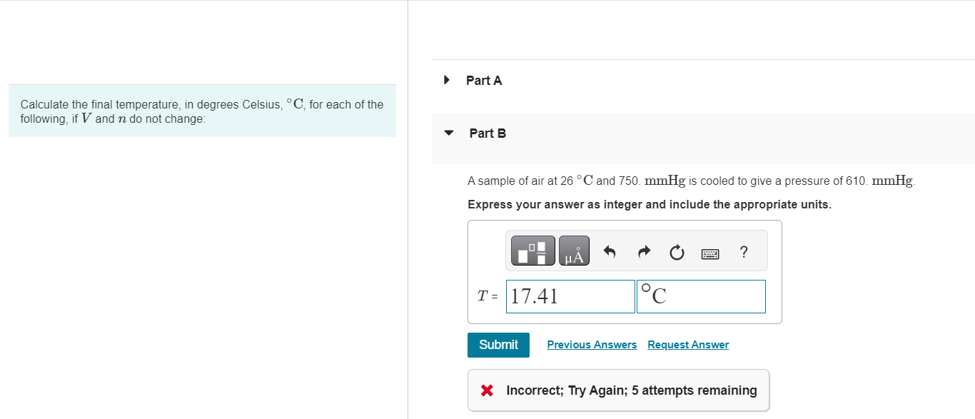 Solved Calculate The Final Temperature, In Degrees Celsius, | Chegg.com