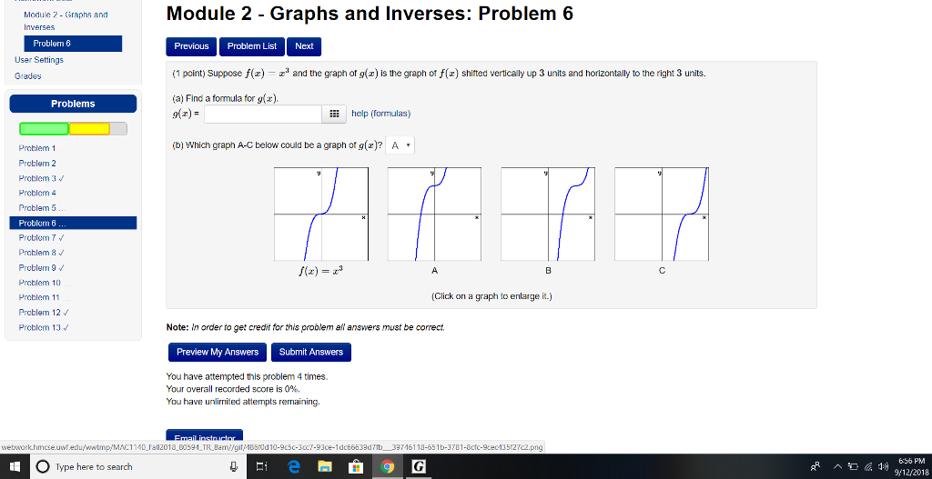 Solved Hamework Sets Modulc 2- Graphs and Inverses Module 2 | Chegg.com