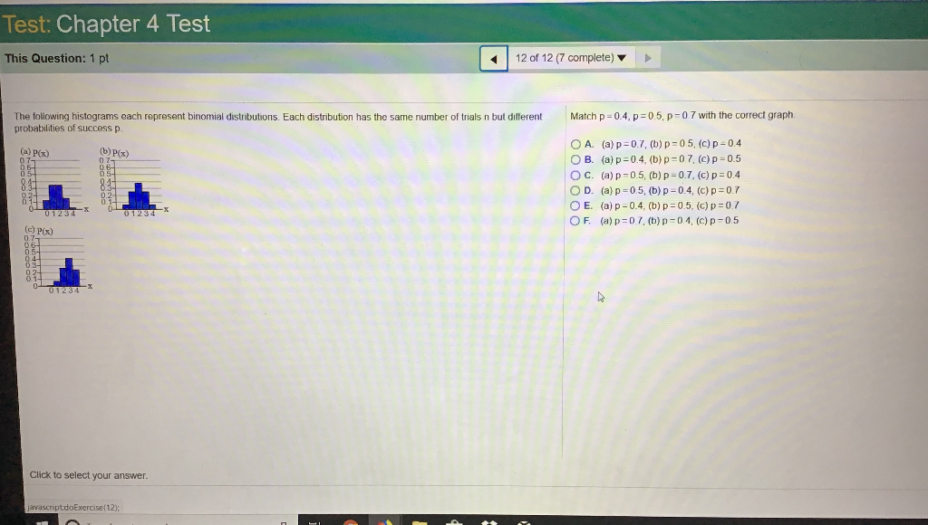 Solved Test: Chapter 4 Test I 12 of 12 (7 complete) This | Chegg.com