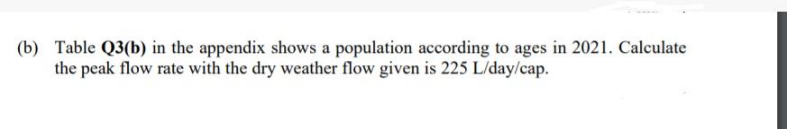 Solved (b) Table Q3(b) In The Appendix Shows A Population | Chegg.com