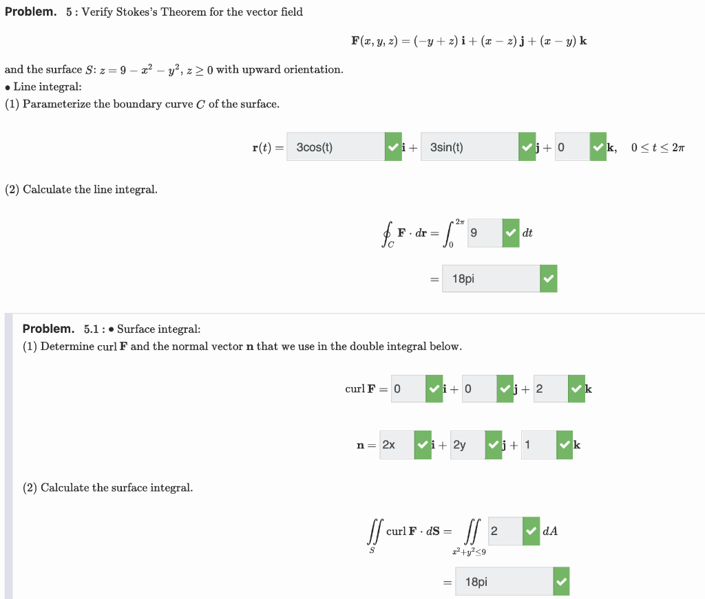 Solved Problem. 5: Verify Stokes's Theorem For The Vector | Chegg.com